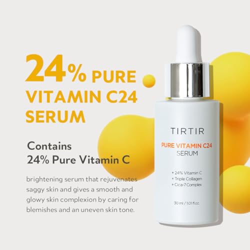 TIRTIR Pure Vitamin C 24% Serum 30ml + Collagen Lifting Eye Cream 15ml