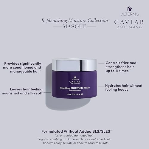 Alterna CAVIAR Anti-Aging Replenishing Moisture Hair Masque | Replenishes Dry, Coarse, Damaged Hair | Sulfate Free