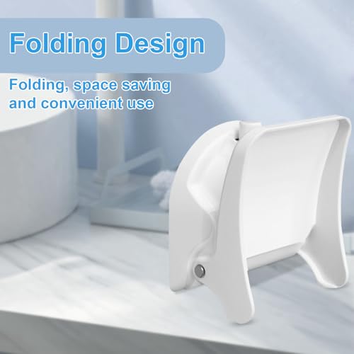 Foldable Shower Foot Rest with Suction Cup for Shaving Legs£¬Anti-Slip Shower Pedal with No Drilling Suction Cup for Pregnant Woman & Back Pain Sufferers- Reduce Body Strain & Bending Over