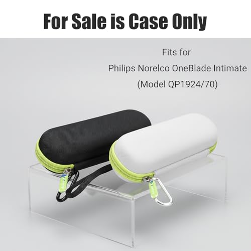 Case for OneBlade Intimate Pubic & Personal Body Groomer Model QP1924/70 Trimmer, Waterproof Protective Bag for QP1924/70 Shaver (Black)