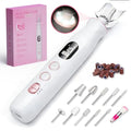 Nail Drill Kit,White Cordless Electric Nail File with 10 Speed,10 Bits and LED Light,for Acrylic Nails,Gel Polish Removal and Thick Toenails,Easy for Beginners