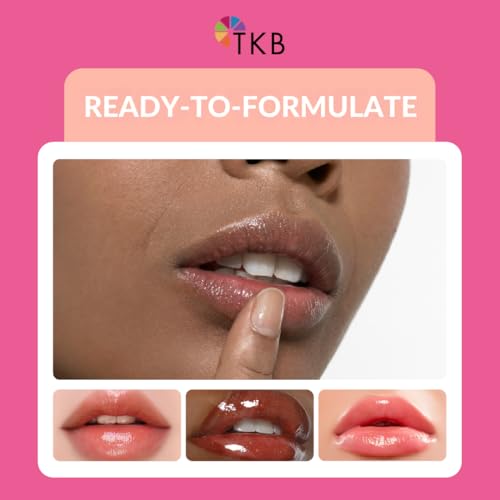 TKB Lip Gloss Base (Flexagel M) | Ready-To-Formulate| Moisturizing, High Shine, Crystal Clear, Vegan and Cruelty free| Made in USA. (5.5oz (156g))
