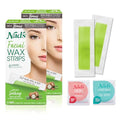 Nad's Facial Wax Strips, Fragrance free, 48 Count (Pack of 2)