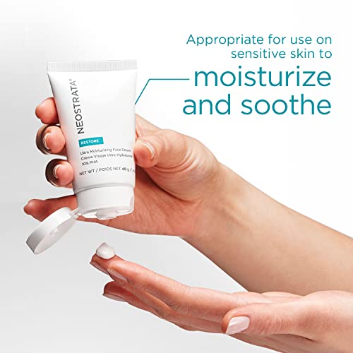 NEOSTRATA Ultra Moisturizing Face Cream Strengthening PHA Emollient with Vitamin E For Dry, Sensitive Skin Non-Comedogenic, Fragrance-Free, 40 g.