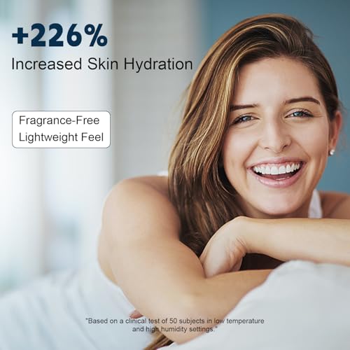 Niacinamide Moisturizer Cream, Hyaluronic Acid & Squalane for Face, Lightweight Daily Lotion for Dry Skin, Strengthens Skin Barrier, Provides Instant Comfort & Lasting Hydration, Unscented 3.38 oz