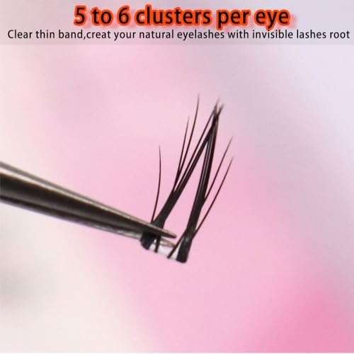 Bottom Lash Crescent Shape DIY Eyelash Extension 90Pcs Lower Individual Lash Clusters Clear Band Wispy Natural Clusters(7mm) Matched Thin to Thick Natural Eye Makeup Effect