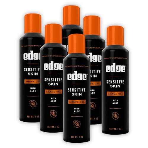 Edge Shave Gel for Men Sensitive Skin - 7 Ounce (Pack of 6) by Edge