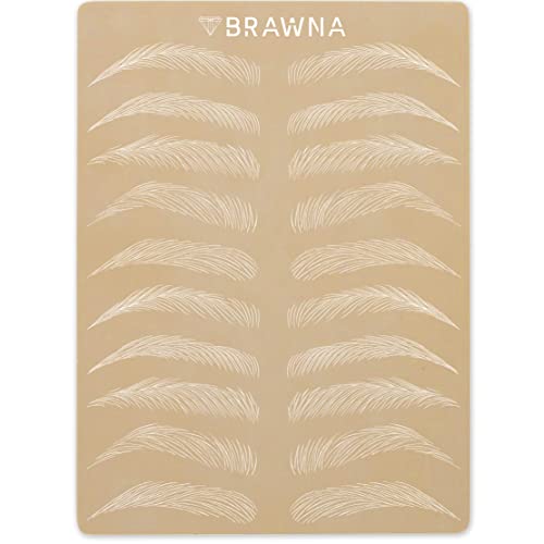6 pcs Microblading Practice Skin - Inkless Double Sided Practice Skin For Eyebrow Tattoos - Fake Skin Sheets - Microblading Supplies - Microshading Kit - PMU Supply
