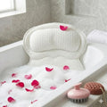 Bath Pillows for Tub, Bathtub Pillow Gift Set: 4D Air Mesh Cushion for Head & Neck, Spa Relaxing Accessories, Plus Bag, Bath Sponge & Scalp Massage Brush, Gift for Woman, by CLUB CONNEXION