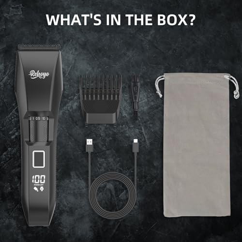 Beard Trimmer for Men Adjustable: Professional Cordless Trimmer with 20-Length Dial ? Waterproof Hair Clippers w/Stainless Steel Blades for Beard, Mustache & Face Grooming ? Gifts for Dad & Him