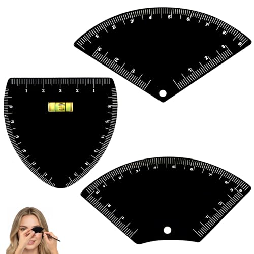 3 Pieces Eyebrow Ruler, Brow Mapping Tool, for Precise Eyebrow Shaping and Mapping