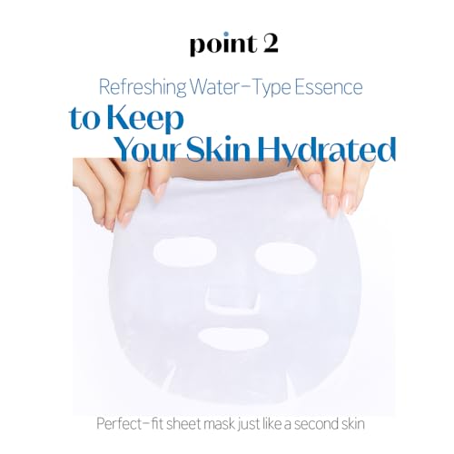 ETUDE SoonJung Sheet Mask Panthensoside (5pcs Pack), 100% Bamboo Sheet, Face Mask, Moisturizer for Sensitive Skin, pH Balanced Formula, Panthenol, Madecassoside, Korean Skin Care, Beauty