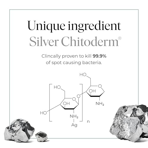 47 Skin | Hydrating Face Serum with Silver Chitoderm for ALL Skin Types | Clears Acne, Prevents & Heals Breakouts & Blemishes, Repairs Scars | Moisturises and Nourishes For Smooth Skin | 30ml