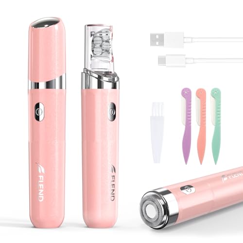 Facial Hair Remover for Women, 2-in-1 Epilator for Women with LED Light USB Rechargeable Portable Electric Epilators Painless Lady Shavers for Face, Lip, Chin, Leg, Arms, Bikini