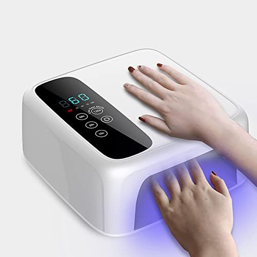 HVEST UV LED Nail Lamp, Cordless Rechargeable UV LED Nail Dryer, 72W Led Nail Lamp for Gel Polish, Fast Drying Nail Polish Dryer for Manicurist Professional Gel Manicure Tools and Girl Gifts.