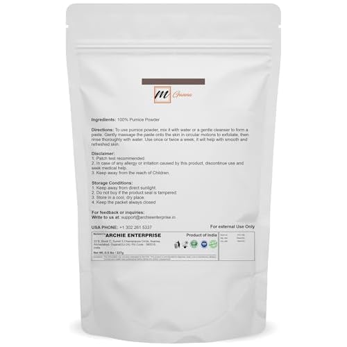 100% Natural Pumice Powder 0.5 LBS for Facial Masks, Skin Exfoliation, Soap Making and other cosmetic formulations