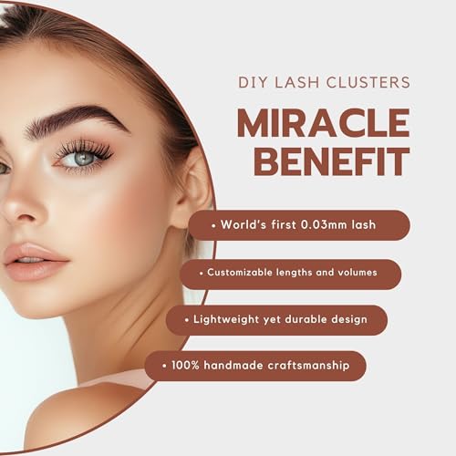 DIY False Eyelashes, Lash Clusters, Lengthening Wisps 9mm-16mm Contact Lens Friendly, Easy to Apply, Reusable Strip Lashes (E5-280, 16mm) Thickness 0.03mm Lash Clusters