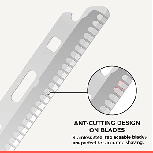 Silver Eyebrow Razor with 10 PCS replacement Blades