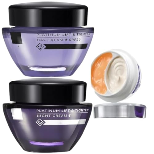 Platinum Day Cream and Night Cream- Anti Aging Anti Wrinkle Dual Eye Set of 3
