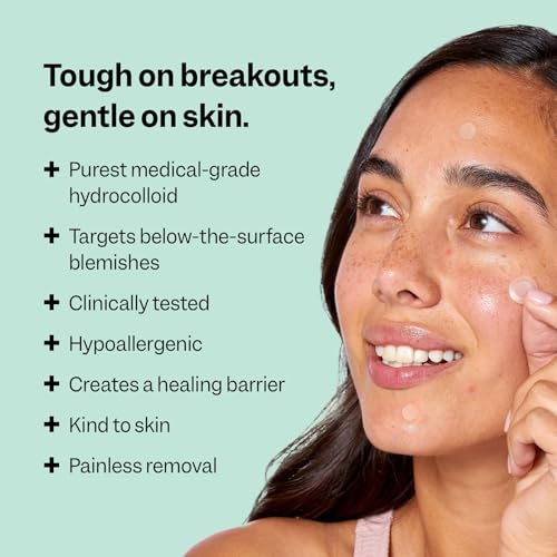 Microdarts Pimple Patches for Face, Deep & Early-Stage Zit Care, 9 Count with Cleana Swab