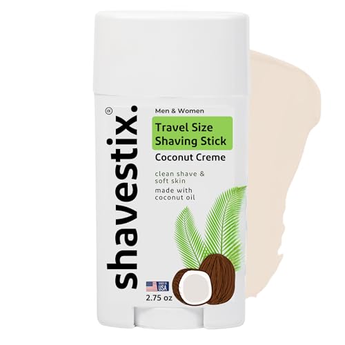 Shavestix Shaving Cream Stick 2.75 Oz - Travel Size Toiletries for Women | 5x Lasting Coconut Milk Shave Stick Roll on for All Skins | Razor Friendly Unisex Hair Removal Cream Bar