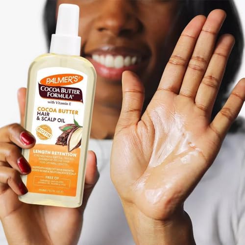Palmer's Cocoa Butter & Biotin Length Retention Hair and Scalp Oil, 5.1 Ounce (Packaging May Vary) (Pack of 2)