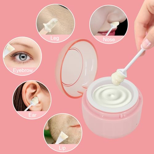 Nose Wax Kit for Men ? 50g Nose & Ear Hair Removal Wax, USB Fast Heat, Smart Temp, 10 Sticks, Painless & Easy Grooming Kit with Full Accessories (Pink)