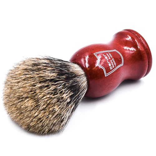 Parker Premium Handmade ¡°Long?Loft¡± 3?Band Pure Badger Shaving Brush with Rosewood Handle & Stand ? Dense 22?mm Knot for Luxurious Lathering