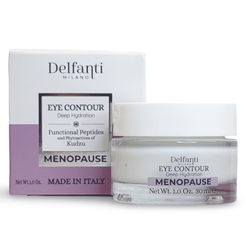 Delfanti-Milano ? MENOPAUSE EYE CONTOUR CREAM ? Functional Peptides and Phytoactives of Kudzu ? Deep Hydration Smoothing ? Made in Italy 1.0 oz jar