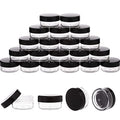 100 Pieces 10 Gram Sample Containers with Lids, Black Sample Jars, BPA Free Tiny Cosmetic Containers for Makeup, Lotion, Eye Shadow, Powder, and Lip Balms