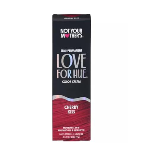 Not Your Mother's Love For Hue Semi-Permanent Hair Color Cream, Cherry Kiss, 4.5 fl oz / 133 ml