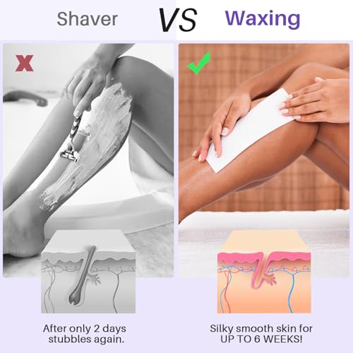 BLITZWAX Wax Kits with 120pcs Wooden Sticks for Hard Wax Hair Removal, Eyebrow Large and Small Applicators for Face, Body, and Lip, with 30 Wax Papers and Oils, Ideal for Women¡¯s At-Home Waxing