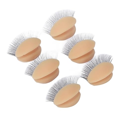 Replacement Eyelids, 3 Pairs Double Layers Eyelashes Eyelids, Realistic Eyelids for Eyelash Training and Practice, Silicone Practice Eyelash Eyelids, Mannequin Head Removable Parts (Skin Color)