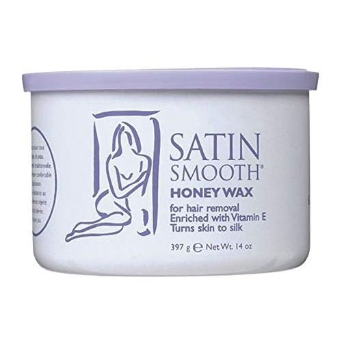 SATIN SMOOTH Wax, Honey Wax With Vitamin E, Honey, 14 Ounce