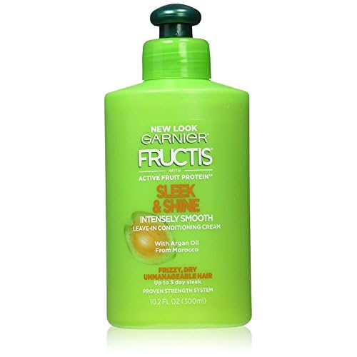 Garnier Fructis Sleek and Shine Intensely Smooth Leave-In Conditioning Cream, 10.2 Fluid Ounce
