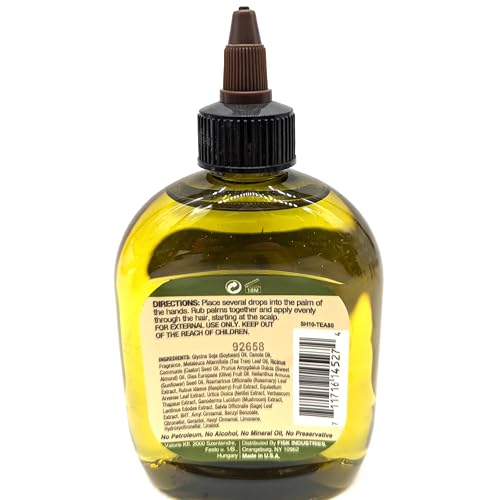 Difeel Premium Natural Hair Oil - Tea Tree Oil for Dry Scalp 7.1 Ounce (3-Pack)