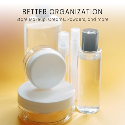 (Quantity: 200 Pieces) Beauticom 5G/5ML Round Clear Jars with White Lids for Lotion, Creams, Toners, Lip Balms, Makeup Samples