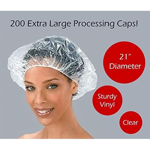 Annie - Processing Caps - Extra Large (21") - Clear - (100) Count - (2) Packs - Disposable - Any Processing