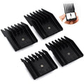 4 Pieces Professional A5-Style Animal Clipper Attachment Guard Guide Cutting Combs Set 76926-900, 1/8", 1/4", 3/8", 1/2", Compatible with Oster Classic 76 A5 Andis AG BG Wahl KM Pet Groomers (Black)