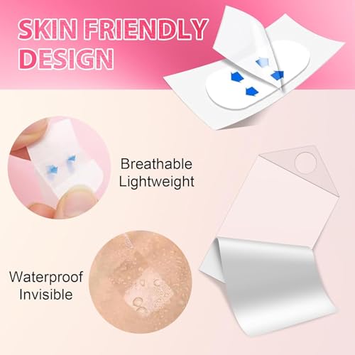 160PCS Face Lift Tape Invisible Face Tape Neck Lift Tape Lifting Instantly With String, Anti Wrinkle Facial Patches V-Shaped for Facial Wrinkles, for Dounle Chin Forehead Skin (Transparent)