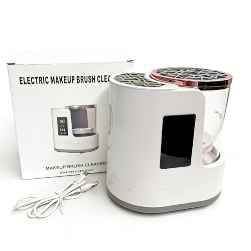 3 in 1 Electric Makeup Brush Cleaner Machine With Makeup Brush Dryer-Holder-Portable Automatic USB Cosmetic Brushes Cleaner Tool for All Brushes Sizes