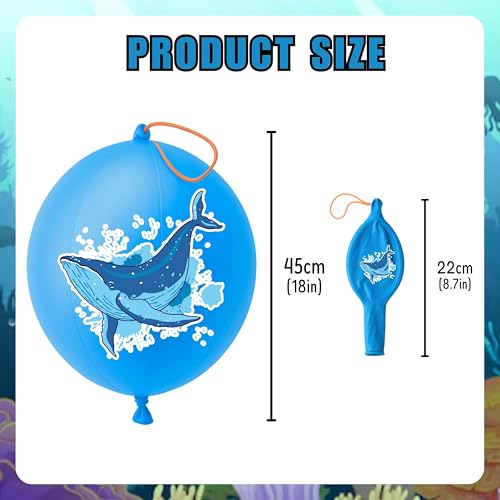 72 PCS Ocean Party Favors for Kids ? 48 Pre-Cut Temporary Tattoos & 24 Ocean Punch Balloons Themed Birthday Party Decorations Supplies Favors Gifts, Goodie Bag Fillers, Classroom Rewards