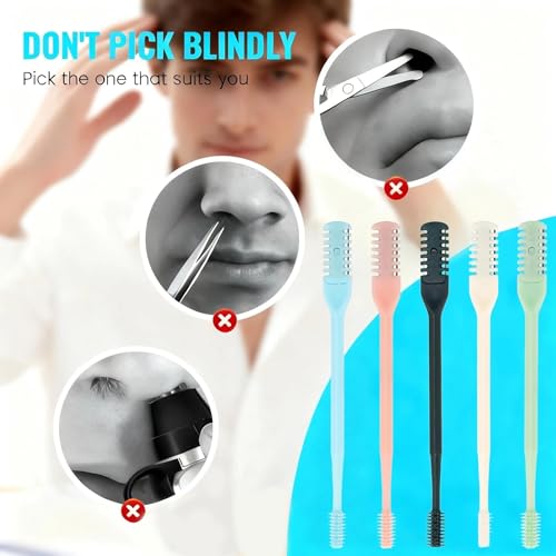 Nose Hair Trimmer 2-in-1,2026 New Double Sided Nose Trimmer.Portable 360¡Æ Rotating Manual Nasal Hair Cutter for Men and Women, Manual Hair Remover for Home Travel Essentials