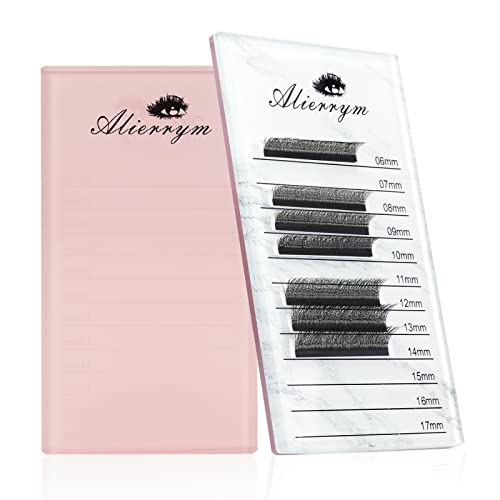 Premium Eyelash Extension Tray Lash Applicator Reusable Glass Tile & Pre-Measured Guided Step-by-Step Lines for Easy Application (L)