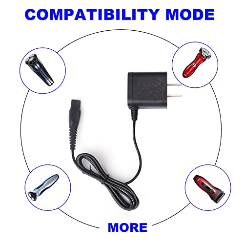 MG7750 Norelco Shaver Charger 15V AC Adapter Power Cord Compatible with Philips Norelco Shaver HQ8505 7000 5000 3000 Series Electric Shaver Razor, Aquatec, Arcitec, Multigroom Beard Trimmer