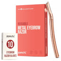 Rose Gold Eyebrow Razor with 10 PCS Replacement Blades