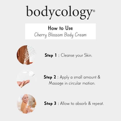 Bodycology Cherry Blossom Moisturizing Body Cream for Women, 8 Ounce (455004106)