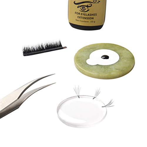 Beaupretty Transparent Round Silicone Eyelash Extension Pads 10Pcs Reusable Lash Pallet Grafting Tools for Beauty Salon Makeup
