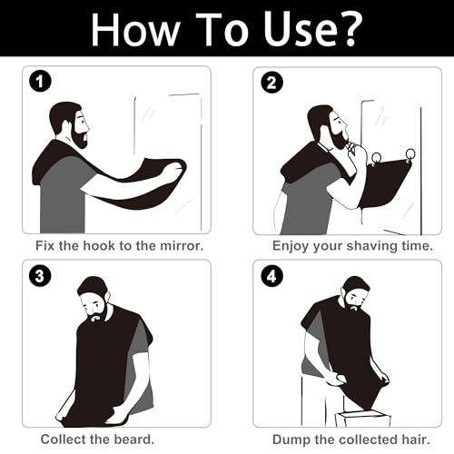 Men's Shaving Apron, Beard Catcher, Non-Stick Material Beard Apron,Gift for Father Husband Boyfriend