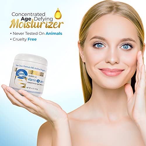 Colonial Dames High Potency 50,000 IU Vitamin E Moisturizer for Hydrating & Moisturizing Chapped Dry Skin & Fine Lines.